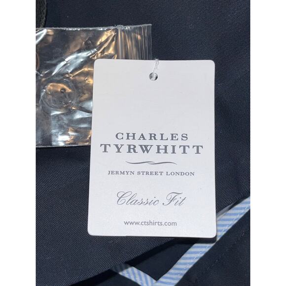 Charles Tyrwhitt Classic Fit Stretch Chino Pants Navy 42W 30L NWT TRC0183NAV420 - Picture 6 of 7